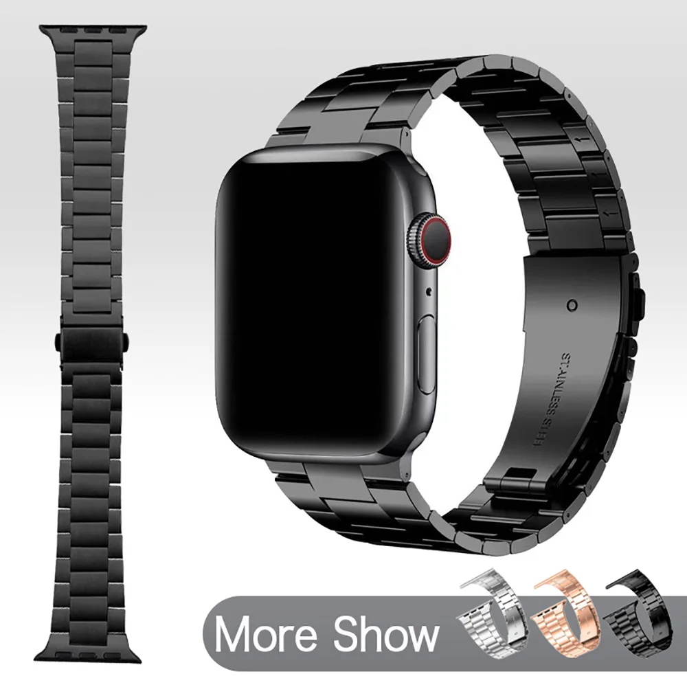 

Watchband For Apple Watch Series Se 6 5 4 3 Watch Strap Stainless Steel Metal Watchband Classic Bracelet For Apple iWatch Band