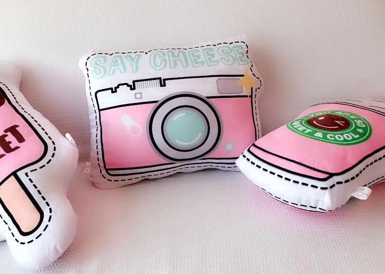 Девочка Сердце Макарон розовый Мороженое леденец мороженое Мультфильм Плюшевая