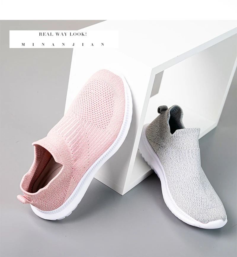 

Women Shoes Knitting Sock Sneakers Women All Seasons Running Shoes Women Plus Size