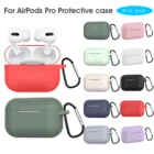 Мягкий силиконовый чехол с крючком для Apple AirPods Pro, чехол s, защитный чехол для наушников AirPods Pro, Противоударная сумка, чехол
