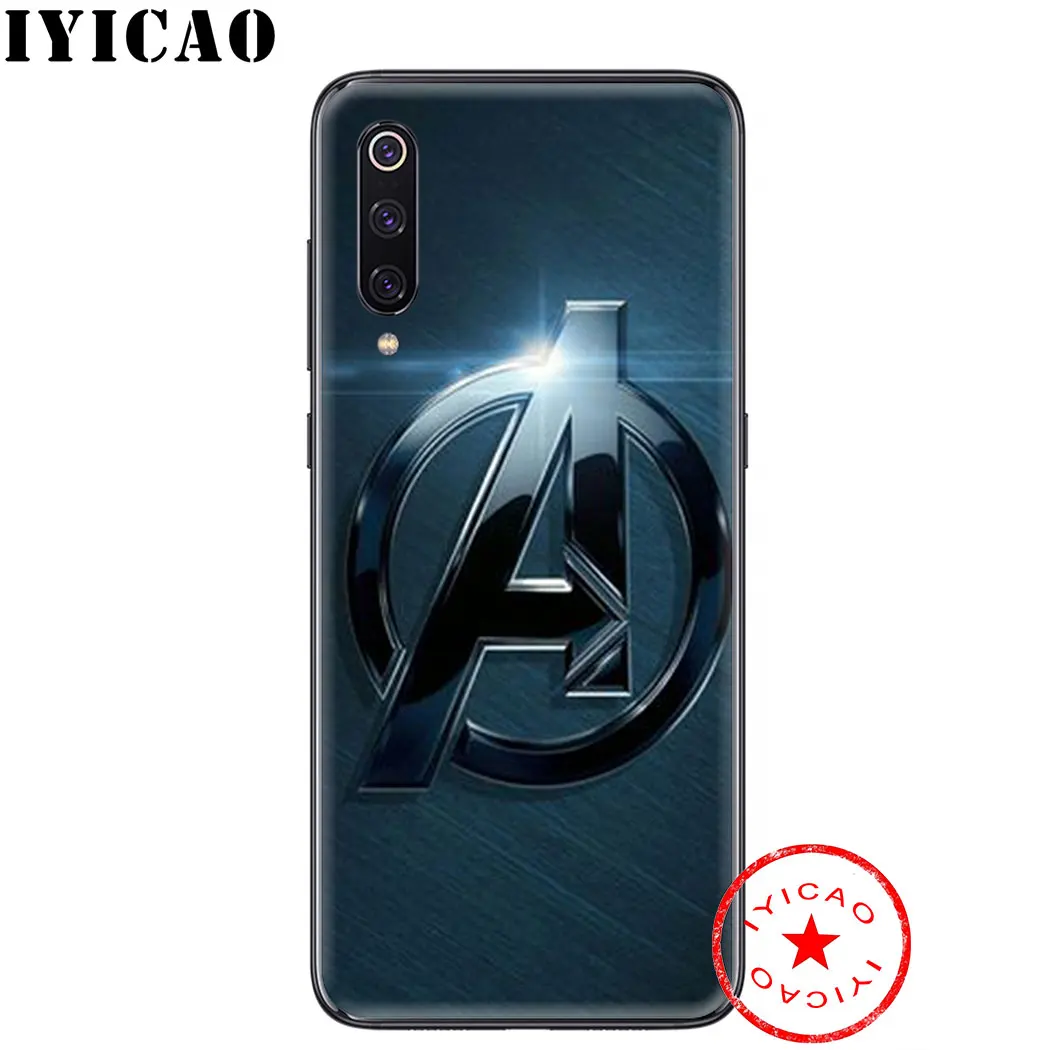 IYICAO с рисунком мстители от Marvel мягкий чехол для Xiaomi mi A3 A2 A1 8 Lite 9 Se макс 3 F1 5X6X6 CC9 CC9e 9T