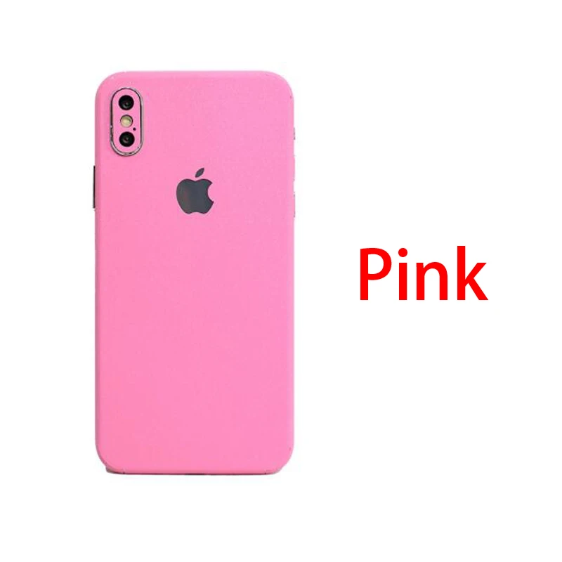 pink Новые матовые наклейки на телефон для iPhone 8 6 6S 7 Plus задняя защитная пленка наклейка для iPhone XS X задняя Pegatinas Adesivos аксессуары - Цвет: pink