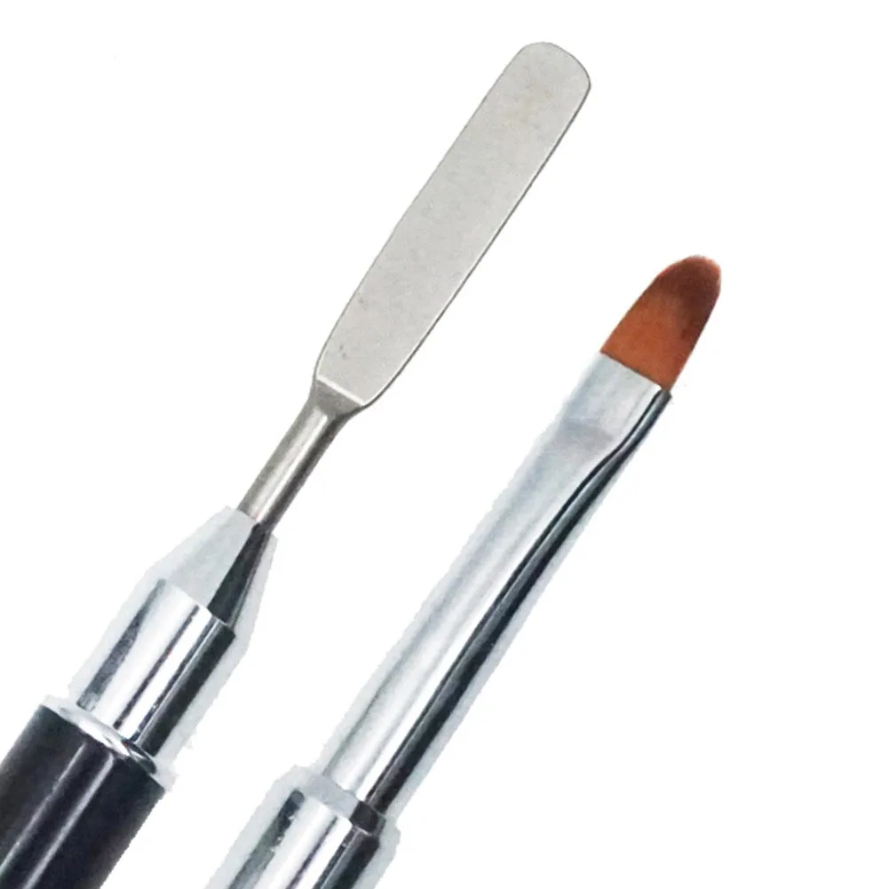 Новинка щетка для ногтей из полигеля УФ лампы двухсторонний инструмент дизайна