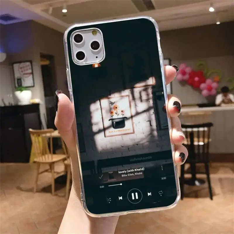 

Aesthetics songs lyrics Aesthetic Phone Case Transparent for iPhone 6 7 8 11 12 s mini pro X XS XR MAX Plus cover funda shell