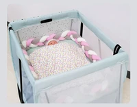 3m length knot soft baby bed bumper crib bedding 3 braid pillow baby room decoration
