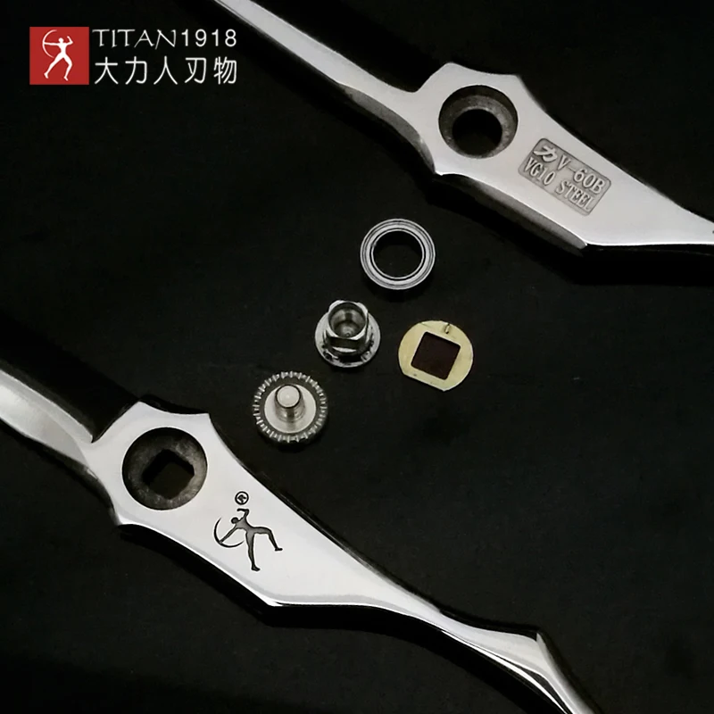 titan professional scissors hairdressing salon barber cutting japan vg10 stainless steel | Красота и здоровье