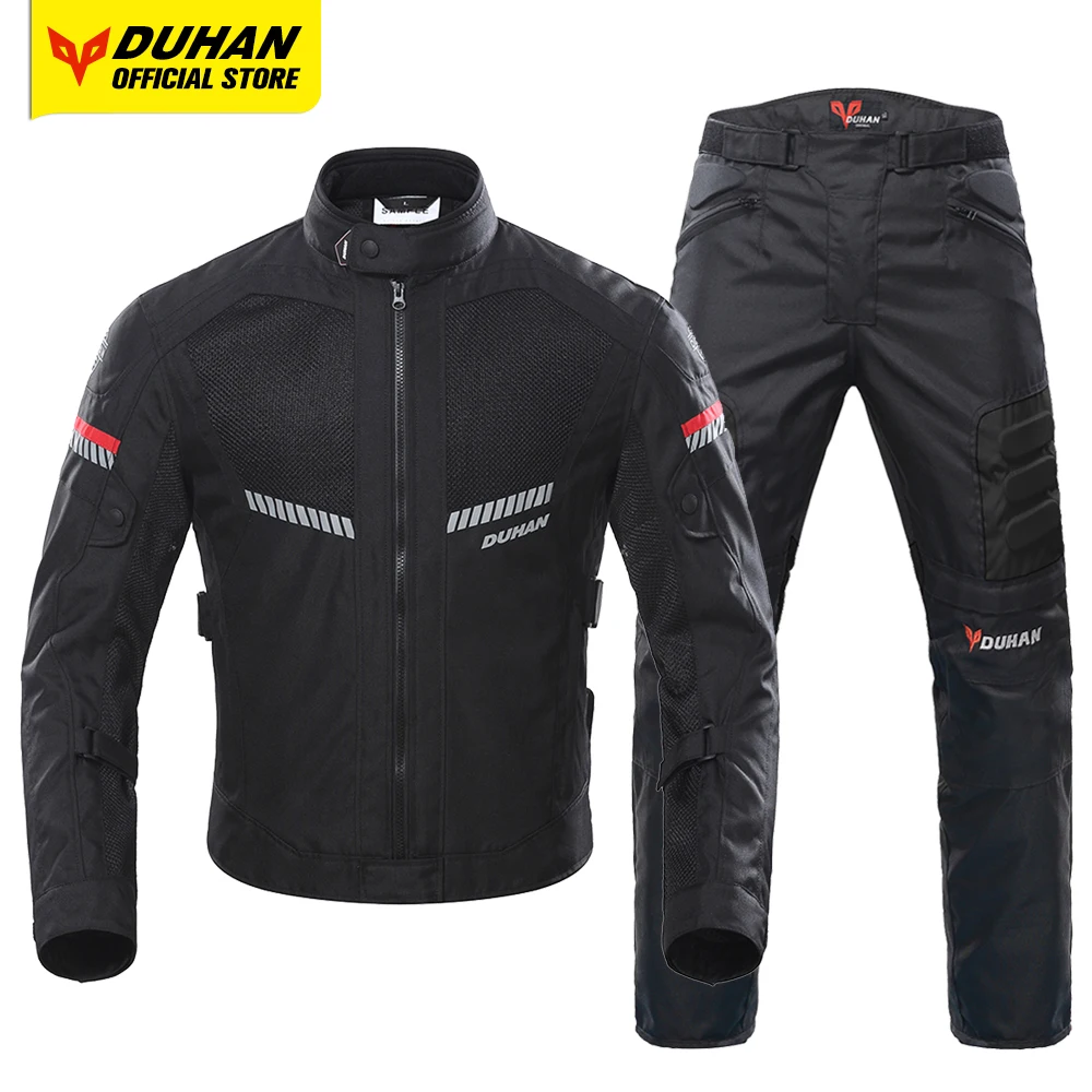 

DUHAN Motorcycle Jacket Women Moto Riding Suit Motocross Elbow Protective Armor Mesh Fabric Mountain Bike Cycling Summer Jacket