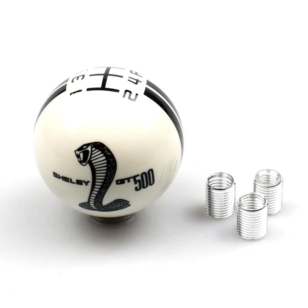 

White 5 Speed Manual Gear Shift Knob Shifter Lever For Ford Mustang Refit Cobra Shelby GT500