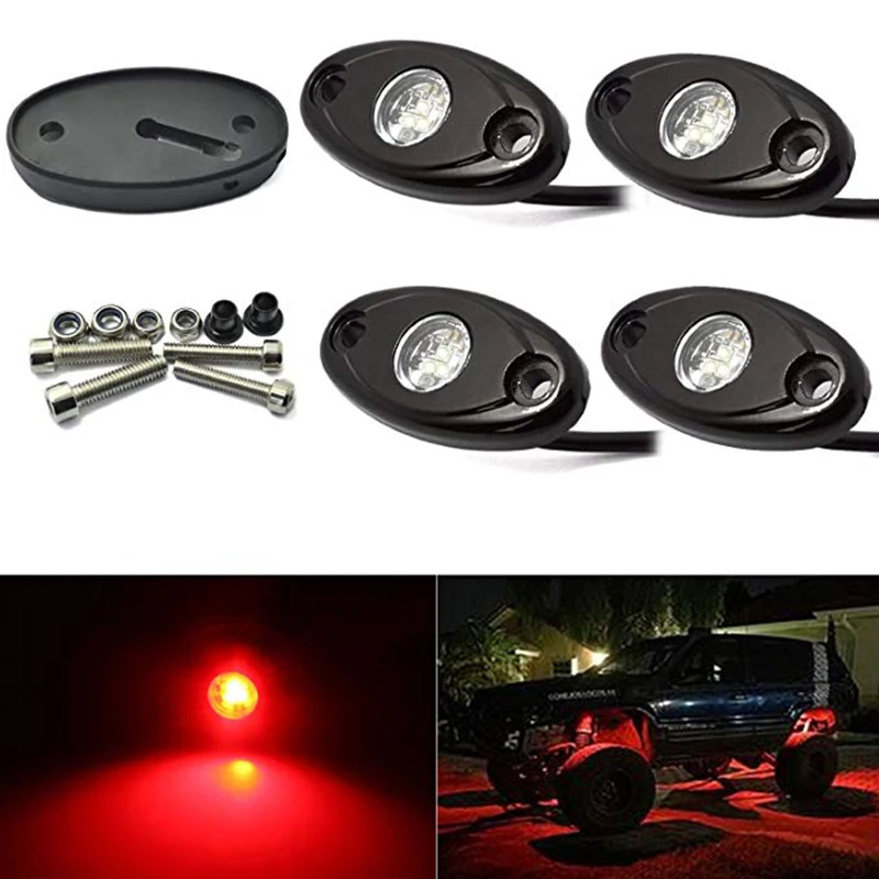 9W 6000K Водонепроницаемый ударопрочный монохромный шасси светильник красный