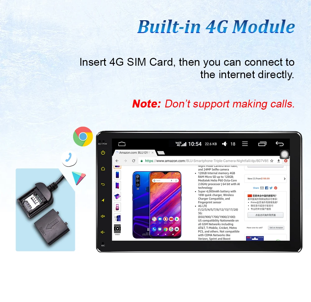8 дюймов Авторадио Стерео 4G& 64G с 4G sim-картой Android 8,1 DSP беспроводной Carplay gps SWC Navi универсальный автомобильный Радио Аудио плеер