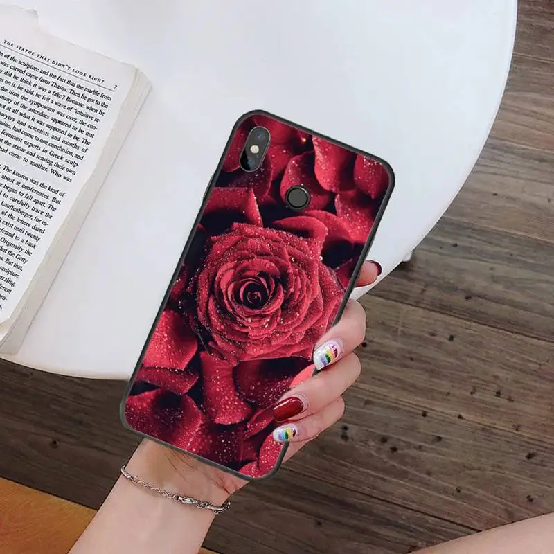 

Rose flower love pattern painting cover funda coque Phone Case For Xiaomi Redmi note 7 8 9 t k30 max3 9 s 10 pro lite