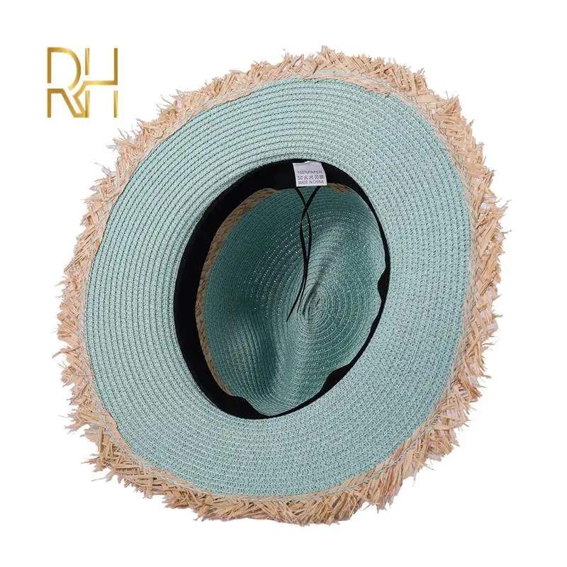 Шляпа мужская соломенная в ковбойском стиле Повседневная пляжная Панама с