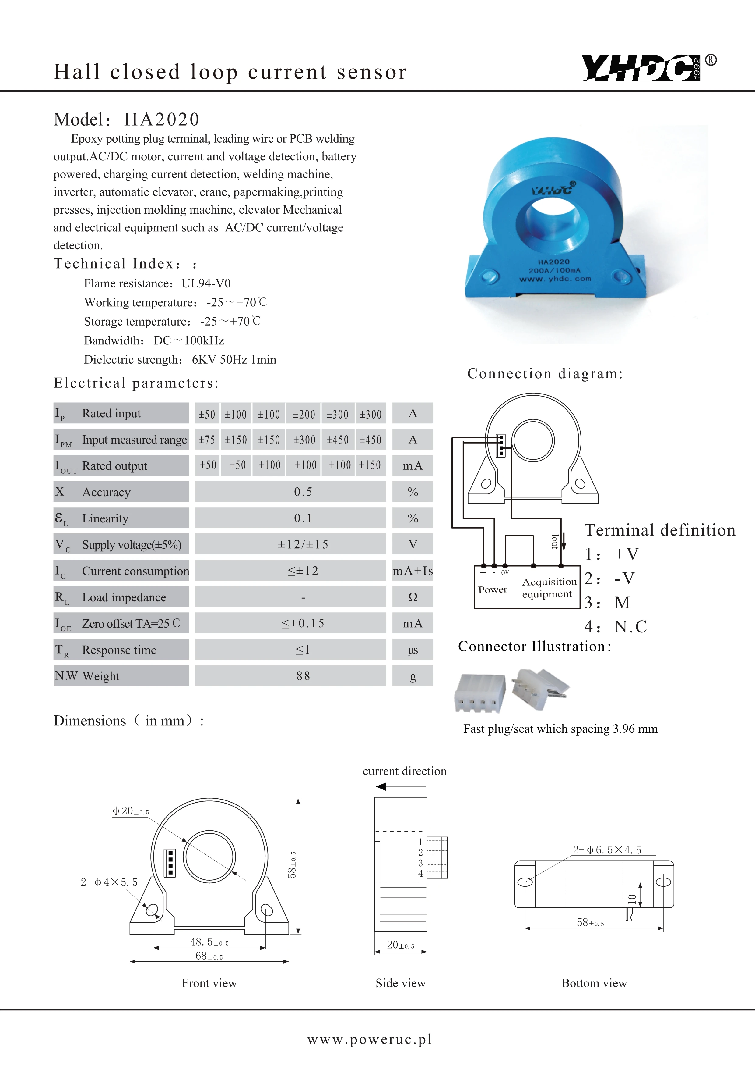 Free shipping HA2020 Input ± 100A/± 200A/ ±300A output ±100mA hall effect closed loop current sensor transduc | Обустройство дома