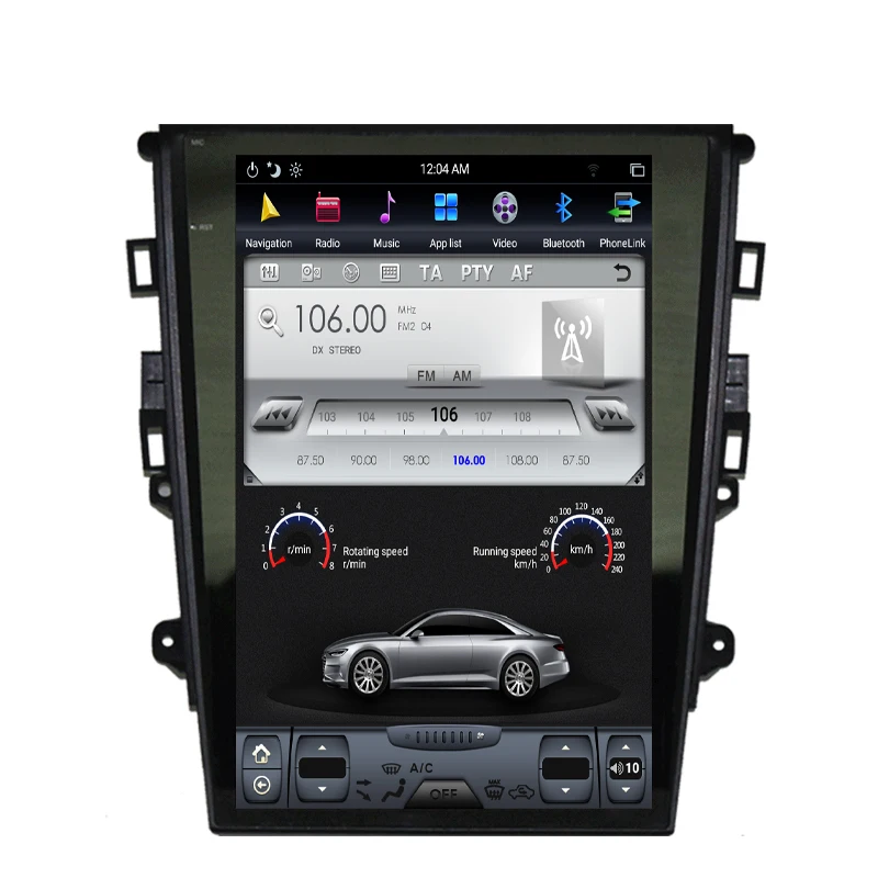 NAVITOPIA 12 1 дюймовый вертикальный экран Tesla Android 7 Автомобильный GPS-навигатор для Ford