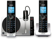 vtech connect to cell ds6771 3 dect 6 0 cordless phone black silver 6 9 x 4 x 6 6