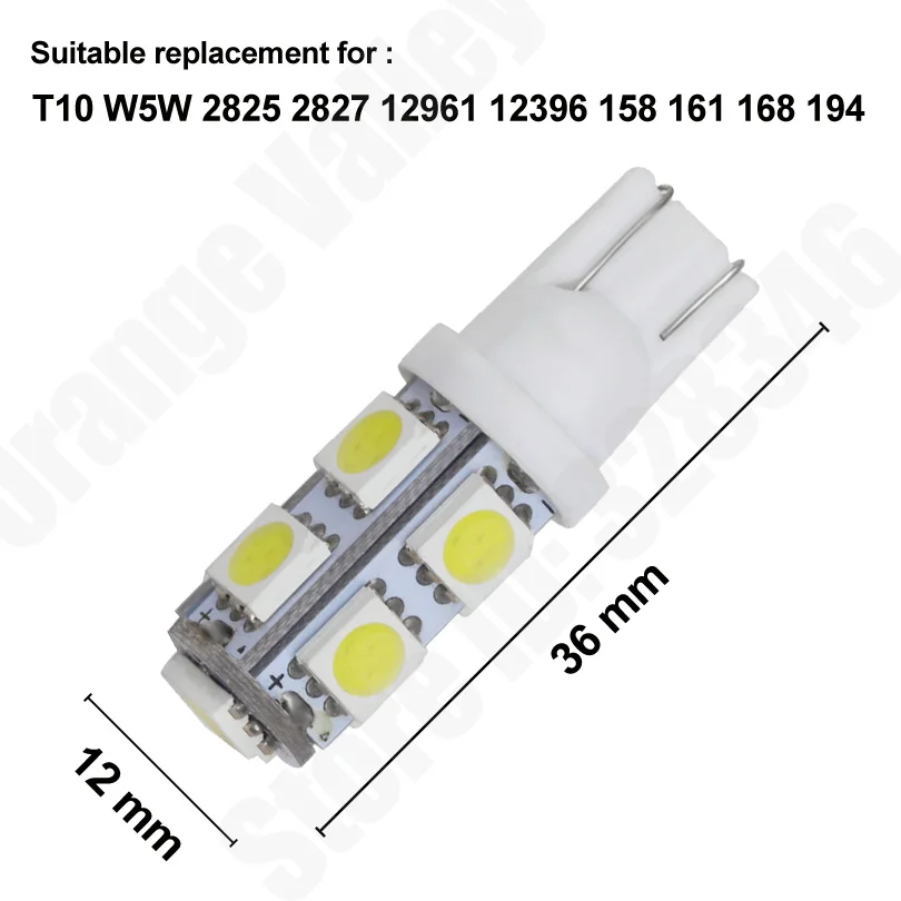 500 шт. Цена по прейскуранту завода-изготовителя T10 9 SMD W5W 5050 светодиодный