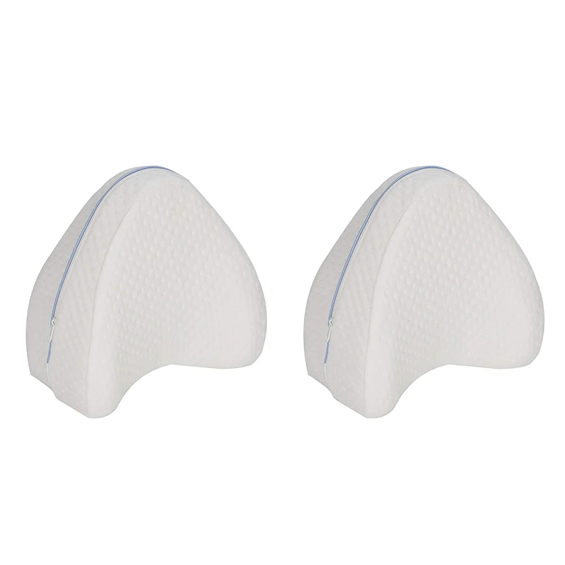2 PCS White Сапоги до колена для ног, подушка с ортопедические хлопчатобумажной ткани с эффектом памяти «Коттон мемори подушка из пены с медленным восстановлением формы и беременных Для женщин Подушка сбоку спальный клип Бедро Поддержка подушки - Цвет: 2 PCS White