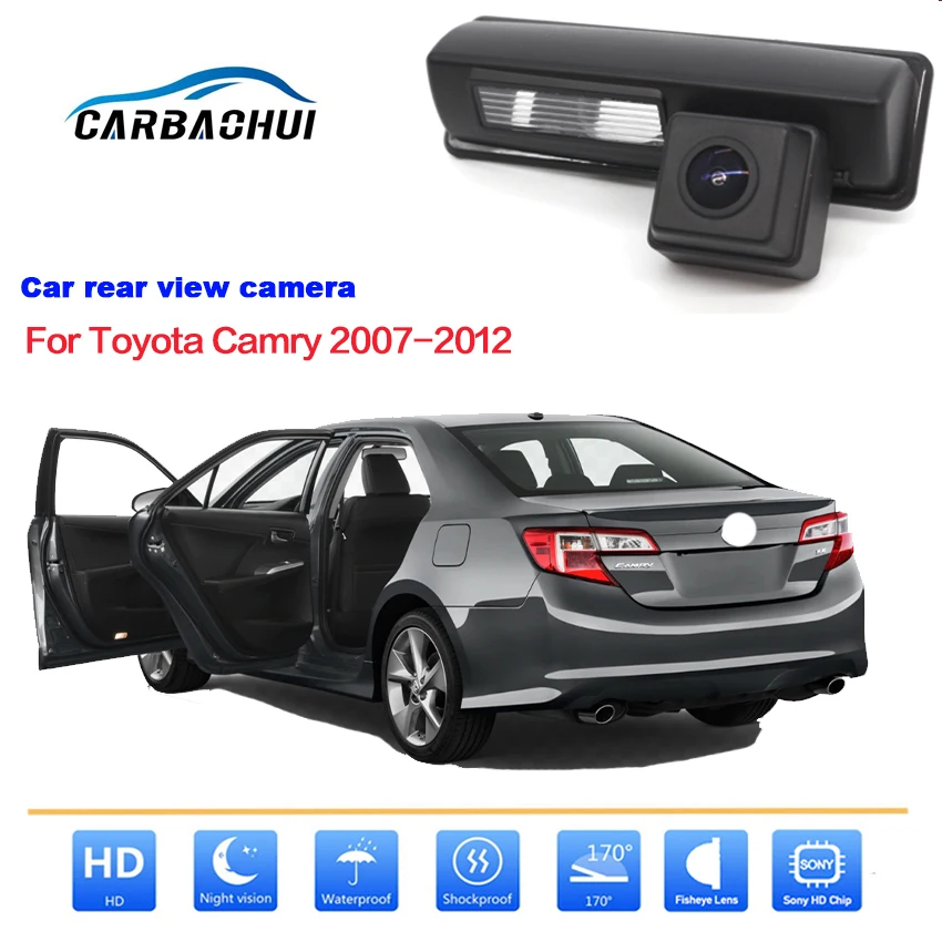 

Автомобильная камера заднего вида для Toyota Camry 2007 ~ 2012 CCD Full HD, ночное видение, водонепроницаемая Высококачественная резервная камера заднего вида для парковки