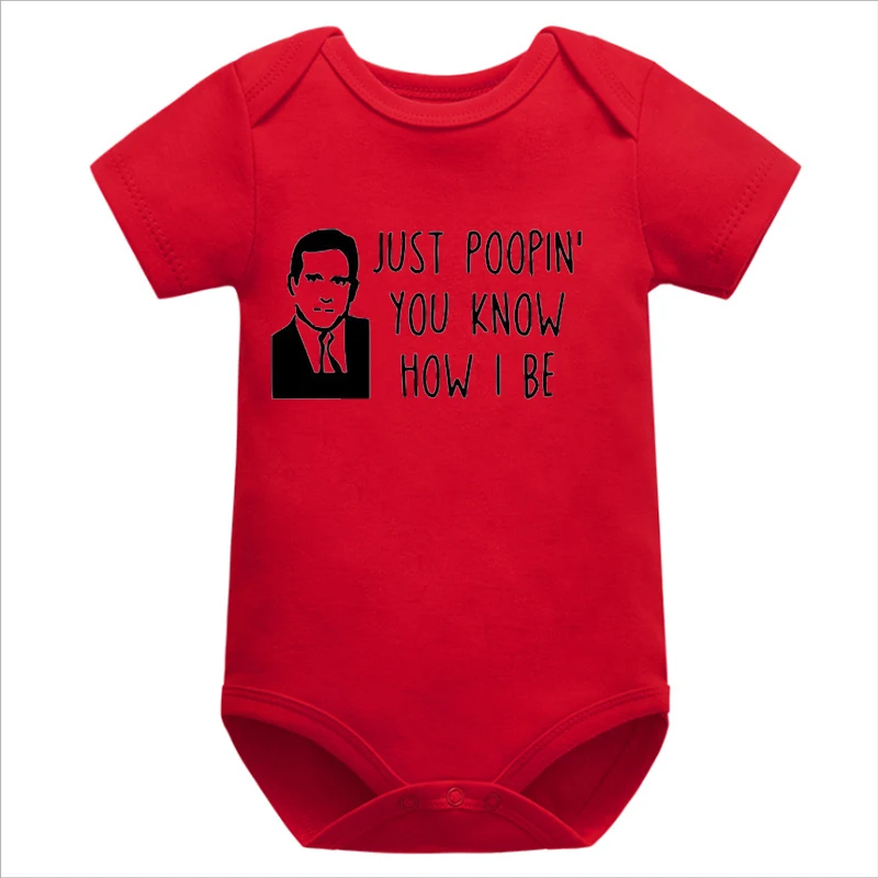 

The Office Baby Gift Matching Family Outfits Newborn Mommy and Me Tshirt Matching Outfits Cotton Letter Boys Clothes Cool Red