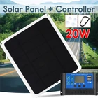Водонепроницаемая солнечная панель 20 Вт, 5 В, монокристаллическая солнечная панель с USB-портом, уличное зарядное устройство, солнечная батарея, модуль для экстренных ситуаций в кемпинге