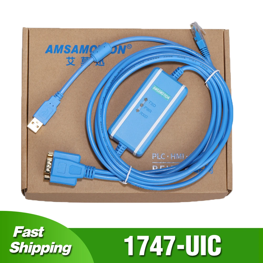 Cabo de Programação Linha de Download 1747-uic para Conversor de Interface Usb para Rs232 Isolado Allen Bradley Série Plc – Embutido Slc