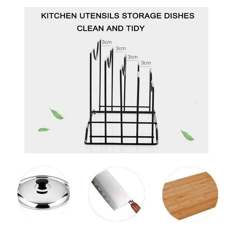 

Pot Lid Holder Lid Organizer,Pot Lid Rack Storage,Pan Lid Cover Cabinet Pantry Holder Rack Organizer Multifunctional Kitchen Coo