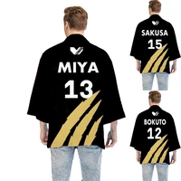 haikyuu msby cosplay costume black jackals high school printing coats volley ball team tops hinata shoyo kotaru bokuto kimono