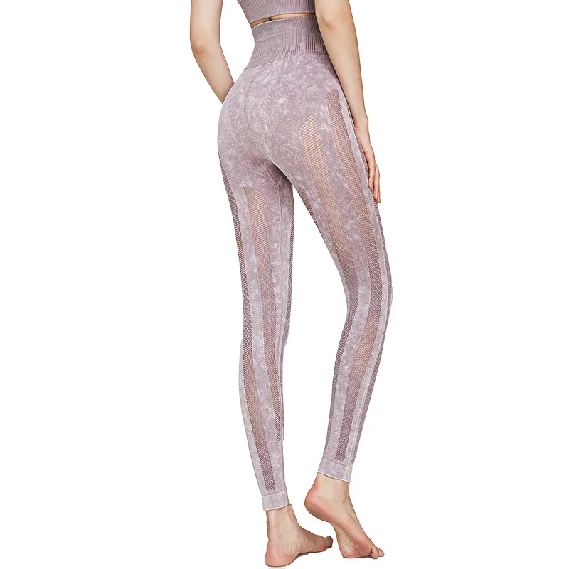 

New Arrival Sports Tights Seamless High Elastic Breathable Mesh Washing Sexy Fitness Pants Women's Running Yoga Pants Leggins