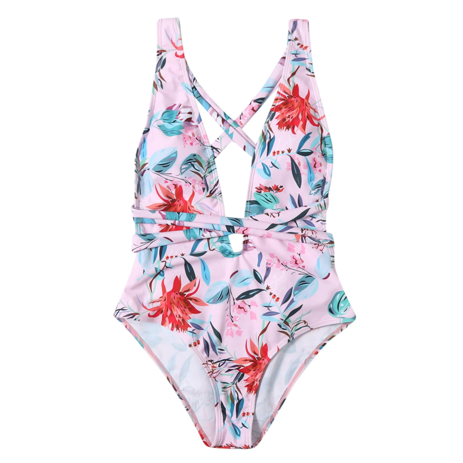 

KANCOOLD Summer Swimsuits 2021 Sexy Printed One-piece Bikini Sets Concise Swimwear Stroje Kapielowe Damskie