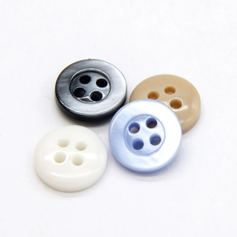 Мини глянцевые круглые декоративные пуговицы HENGC для рубашек из смолы одежды