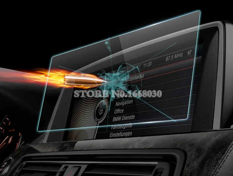 Маленький Размер Закаленное стекло для защиты экрана GPS навигатора BMW 5 серии F10 F11