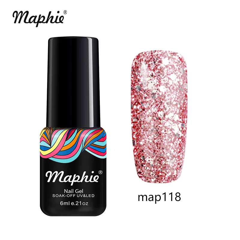 118 Maphie Неон УФ-гель для ногтей комплект блеск УФ Гибридный гвоздь картина гель био-Гели Soak Off! полупостоянная Радужный светодиодный гель - Цвет: 118