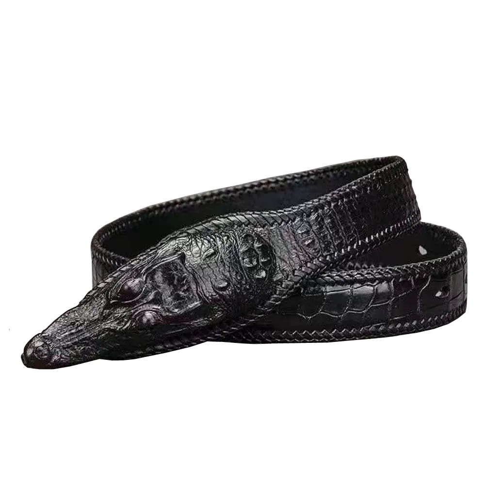 ouluoer new men belt men crocodile leather male belt men crocodile belt