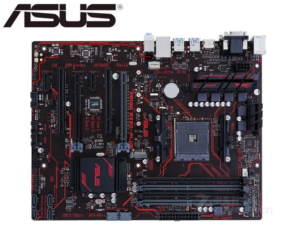 

ASUS PRIME B350-PLUS original motherboard M.2 B350 Socket AM4 DDR4 64GB USB3.0 USB3.1 boards SATA3 used desktop mainboard PC