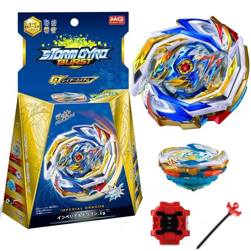 Burst Sparking-giroscopio de fusi&oacute;n de metales para ni&ntilde;os, juguete con lanzador, B-154, Spinning Top Booster, drag&oacute;n Imperial, Ig'-1