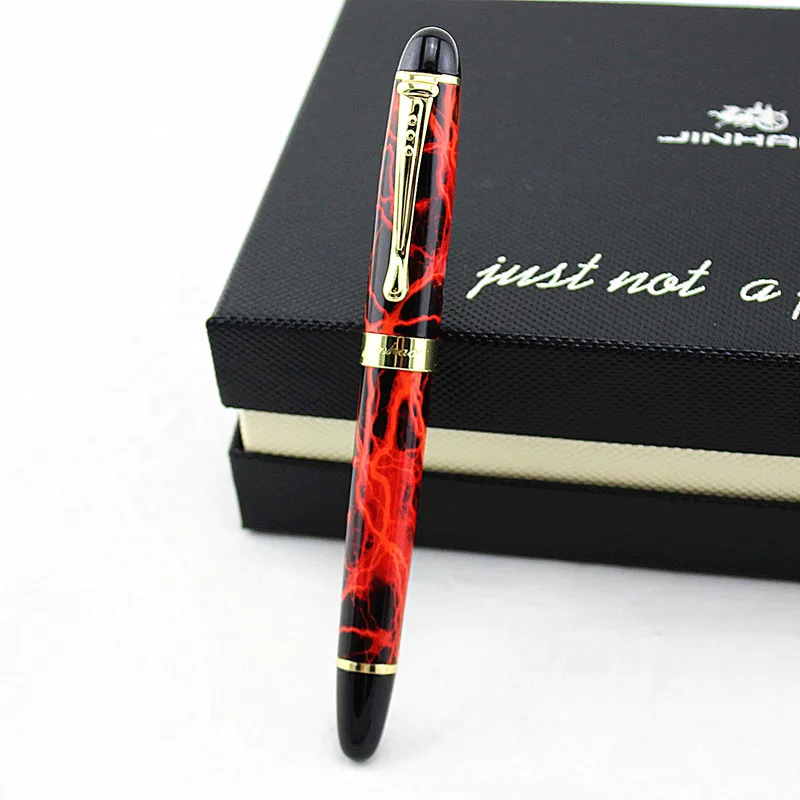 Jinhao X450 классический толстый корпус 1,0 мм изогнутое перо каллиграфия ручка высокого качества металлическая перьевая ручка Роскошные чернила подарочные ручки для письма - Цвет: G