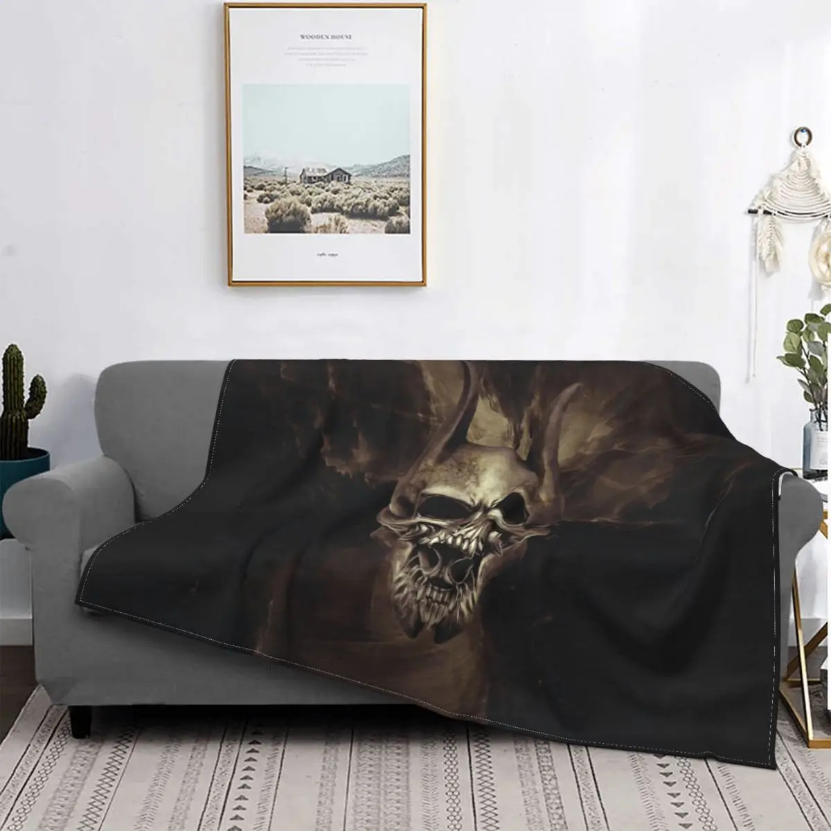 

Floral skull blankets, super soft flannel blankets, air-conditioned blankets of various sizes, four seasons sofa/bedroom
