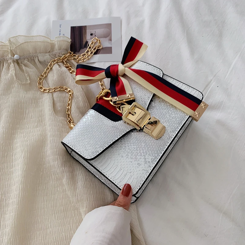 Модная брендовая женская сумка из искусственной кожи под змеиную кожу