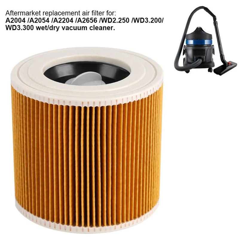 

HOT-Hepa Filters + Dust Bags for Karcher WD2250 A2004 A2054 MV2 WD2 Vacuum Cleaner Replacement Spare Parts Accessories