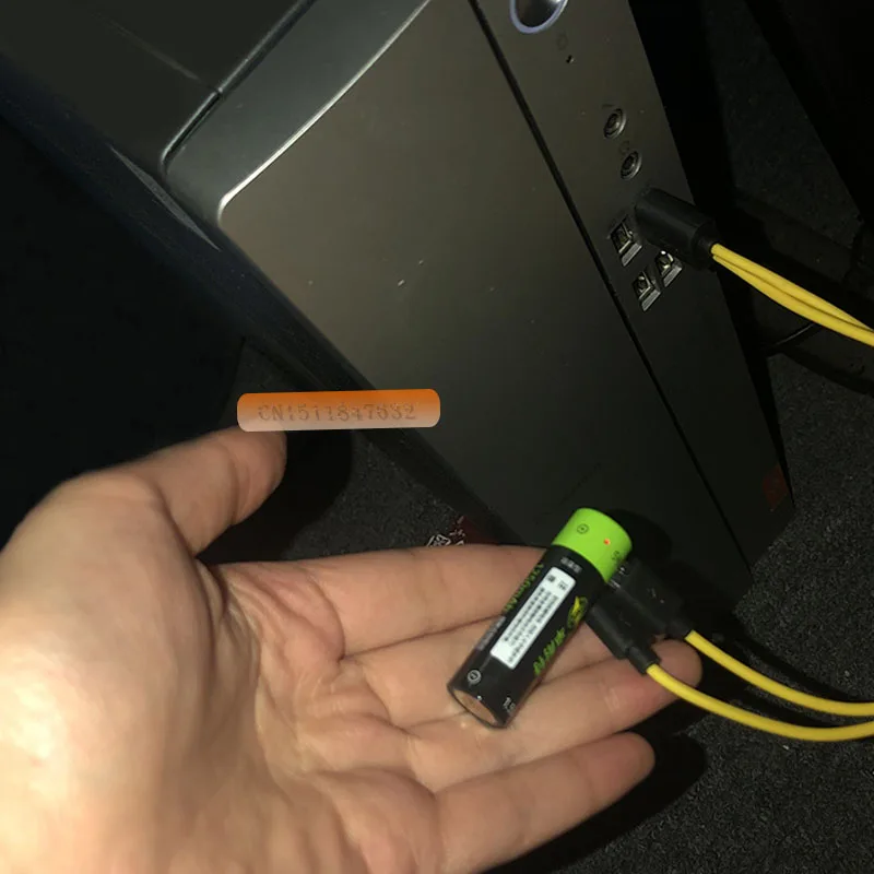 2 шт. перезаряжаемые литий-полимерные батарейки ZNTER 1 5 в AA 1250 мАч с USB-кабелем |