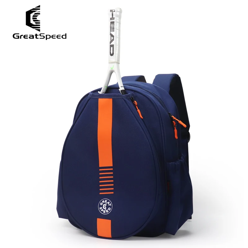 Новая темно-синяя сумка для тенниса GreatSpeed, 1-2 упаковки, рюкзак для ракеток, вместительная сумка для хранения обуви, воды