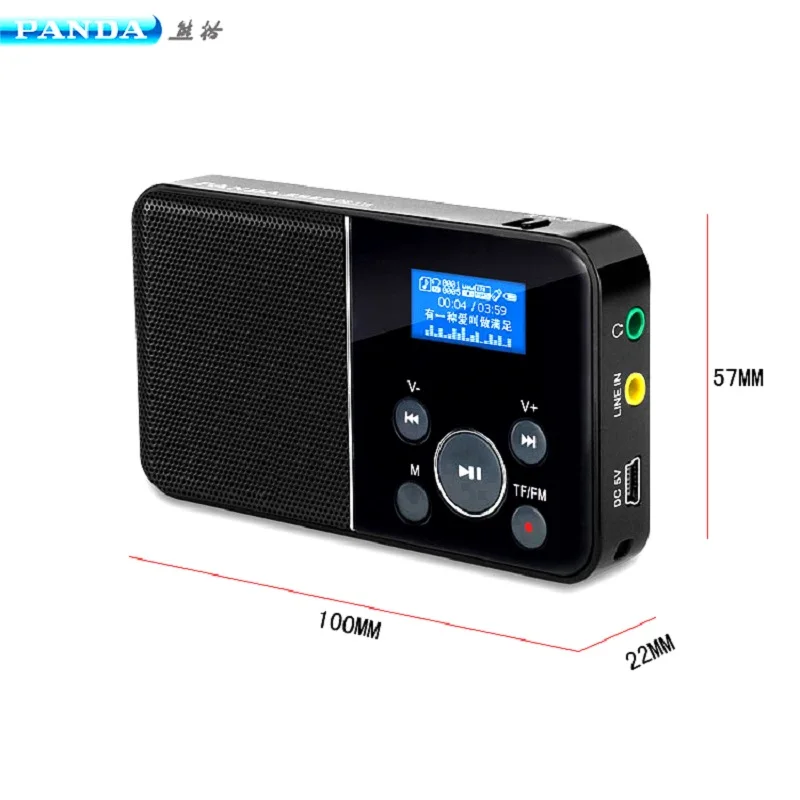 Мини-плеер PANDA DS-111 MP3/WMA TF-карта литиевый аккумулятор портативный с двойным