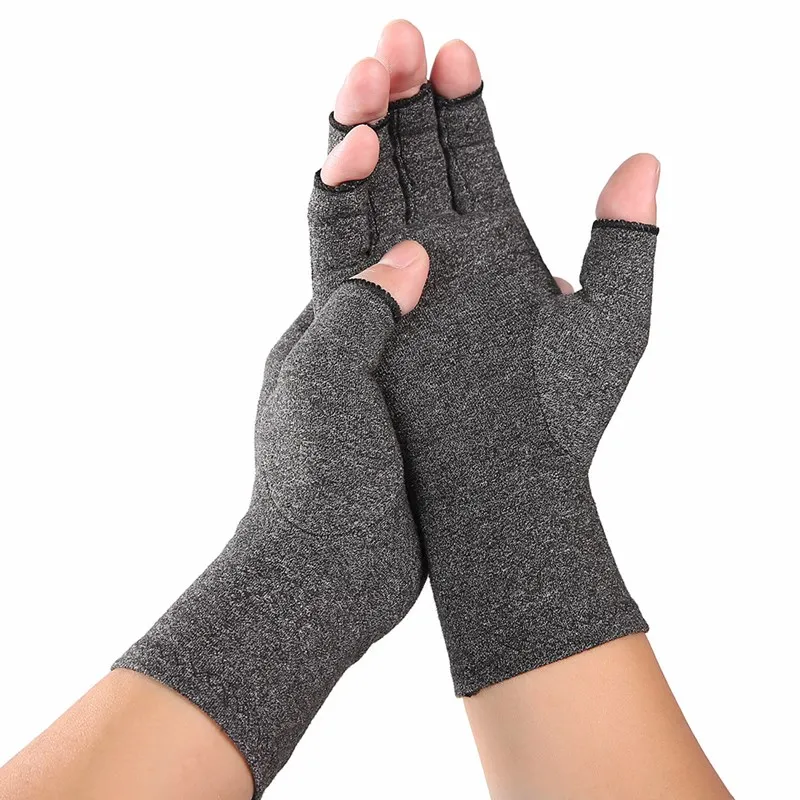 Outdoor Half Finger Cotton Gloves Indoor Sports Breathable Health Hand Pain Rehabilitation Training Arthritis Pressure Gloves