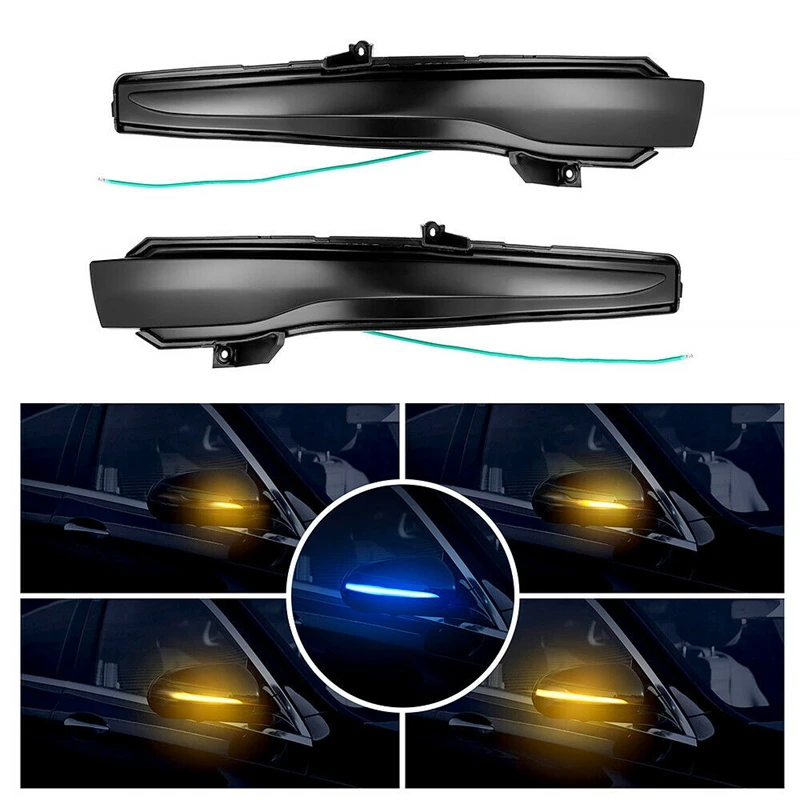 

Side Mirror Indicator Dynamic LED Turn Signal Lights for Mercedes Benz C Class W205 E W213 S W222 W217 Bule&Amber