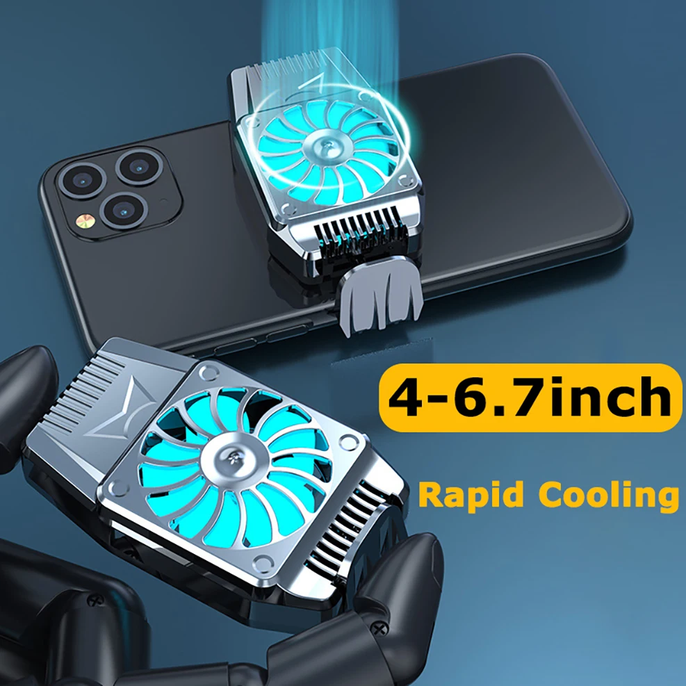 Universal Mobile Phone Cooling Fan Heat Sink For iPhone Samsung XIAOMI HUAWEI OnePlus LG Redmi Cooler fan Portable USB Radiator