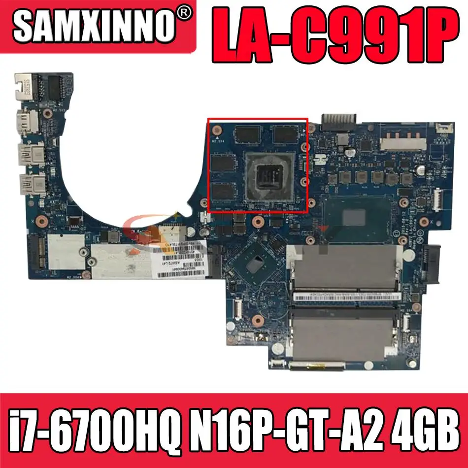 

For HP 17-N 17T-N TPN-T123 Laptop motherboard LA-C991P i7-6700HQ N16P-GT-A2 4GB 100% Testd OK