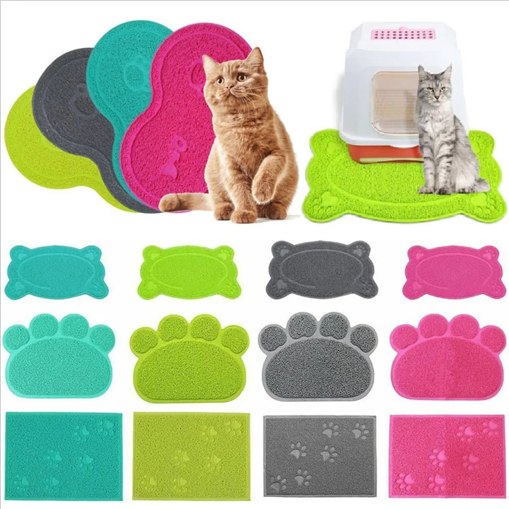 Коврик для кормления собак щенков и кошек 1 шт. милый ПВХ коврик кровати миска еды