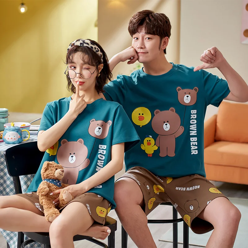 Японская мультяшная песня Новинка лета 2021 пижамные комплекты для пар пижама с