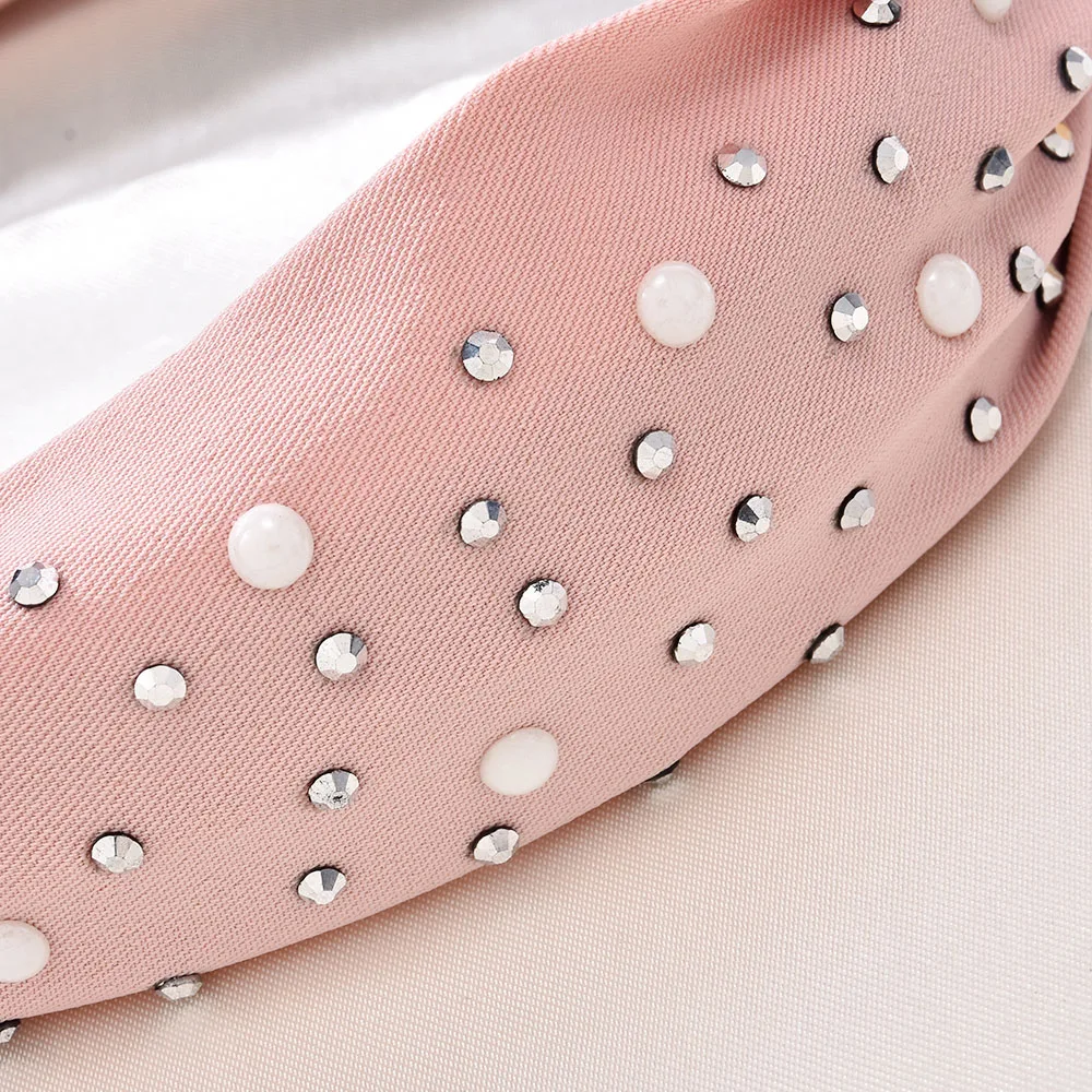 

Women Girl's Tie Hairband Headband Pearl Hair Band Hoop Accessories Headwear Girls Hair Accessories