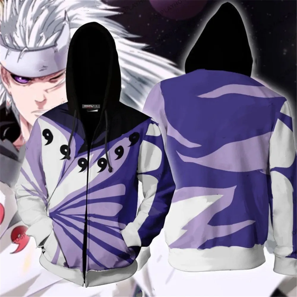 Толстовка Наруто на молнии для мужчин и женщин Узумаки Хатаке Какаши Харадзюку 3D